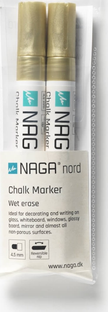 NAGA Kridtmarker | 4,5 mm | Guld | 2 stk.
