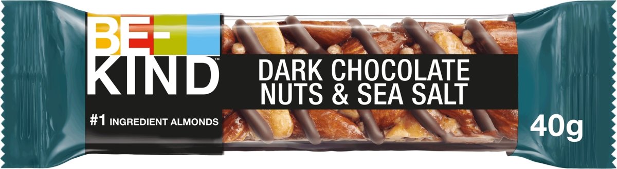 Be-Kind Nøddebar, mørk chokolade og sea salt, 40 g
