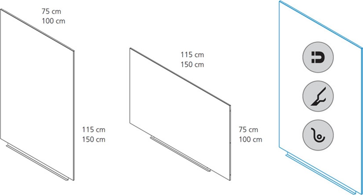 Rocada SKIN whiteboard Pro overflade, 100 X 150 cm