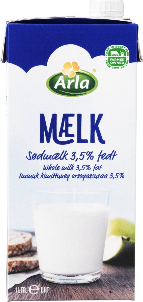 Arla sødmælk 3,5% UHT, 1L