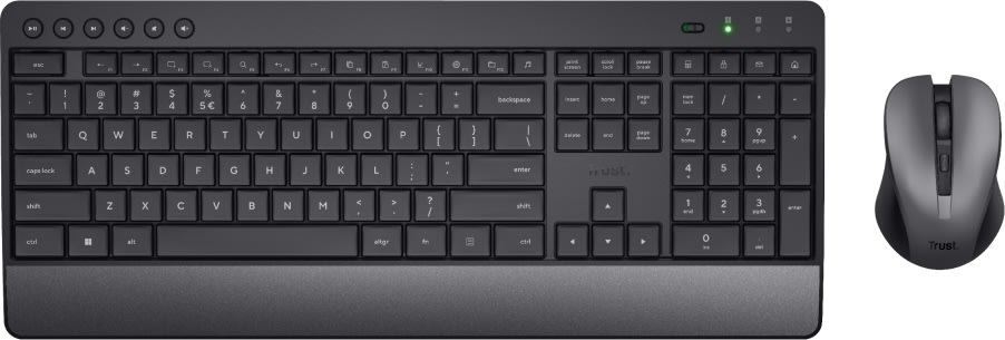 Trust TKM-450 trådløs mus & tastatursæt, sort