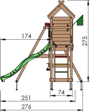 Jungle Gym Resort legetårn m. gyngemodul