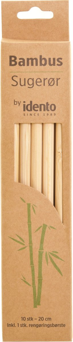 Idento Sugerør | Bambus | Flergangsbrug | 10 stk.