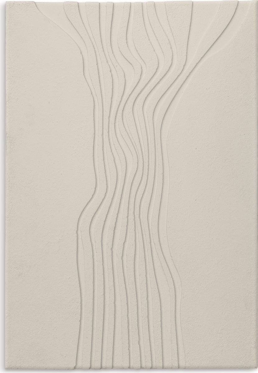 Billede River - Beige, lærred, 50x70 cm