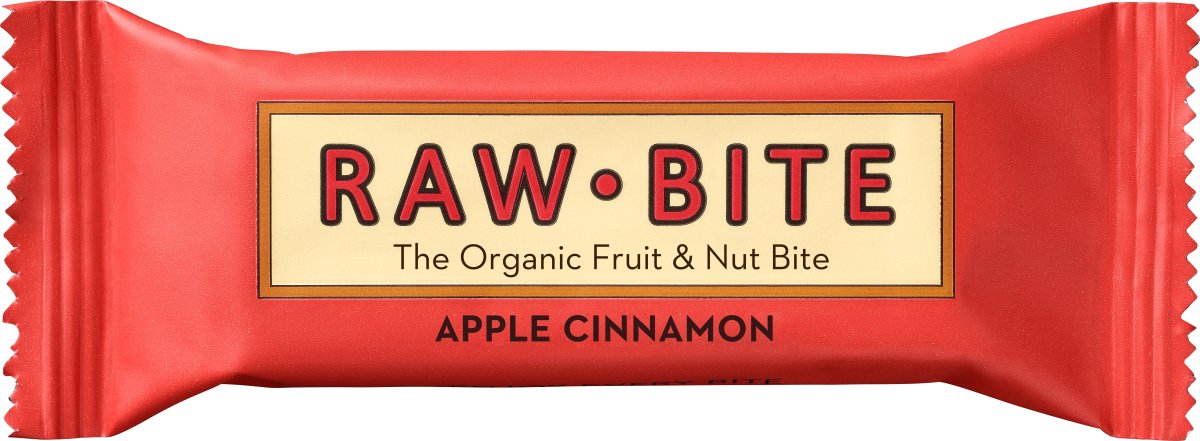 Rawbite Apple Cinamon Snackbar, 50 g