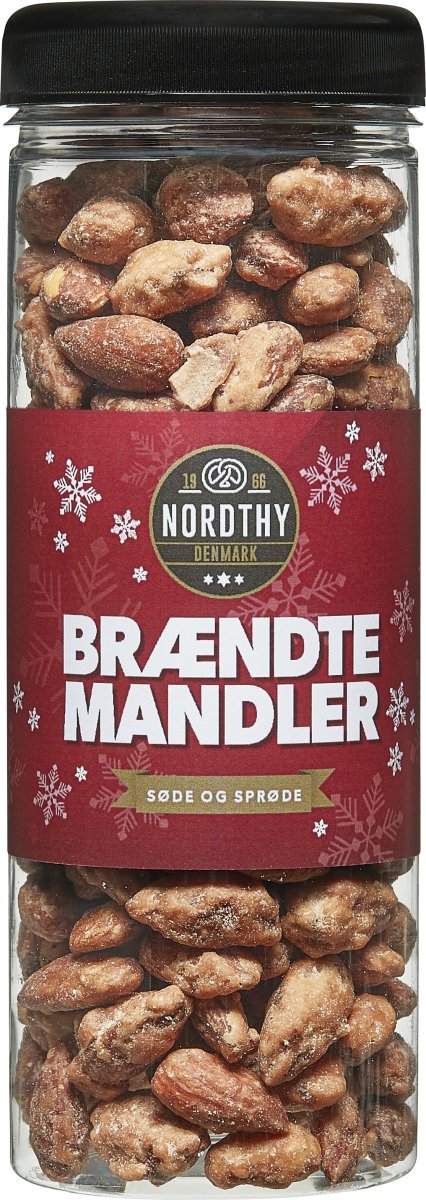 Brændte mandler i rør