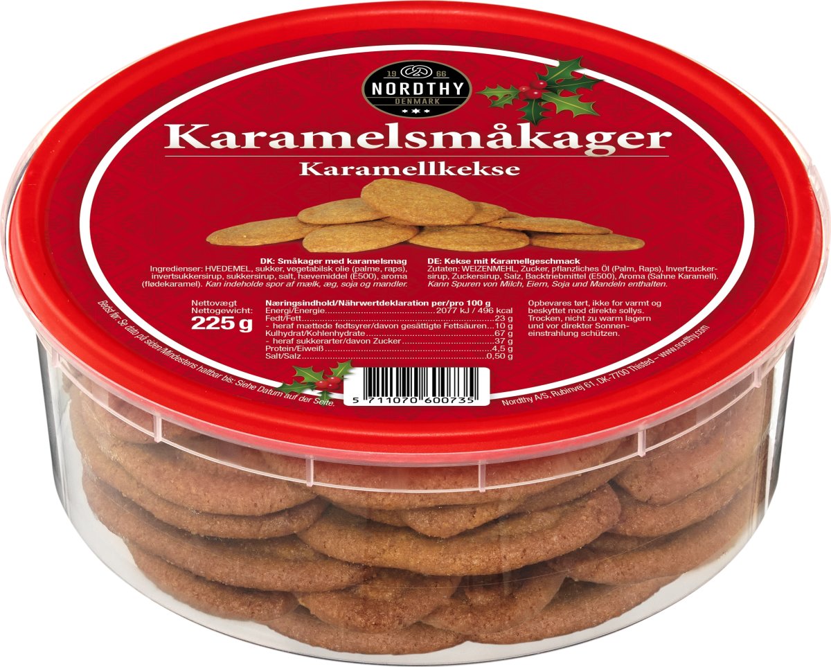 Nordthy Karamelsmåkager i dåse, 225 g