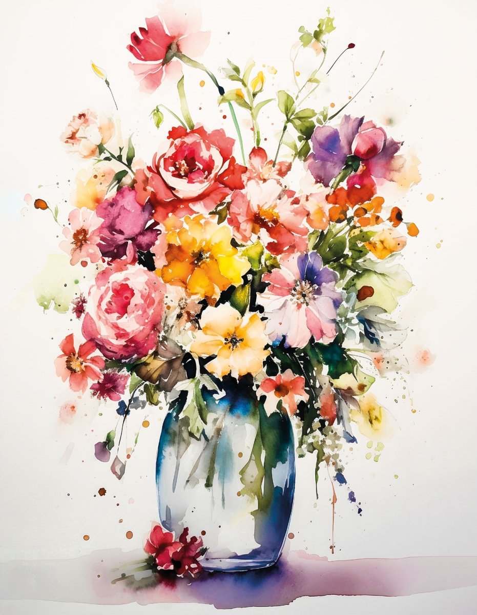 Billede Summer Bouquet, lærred, 60x80 cm