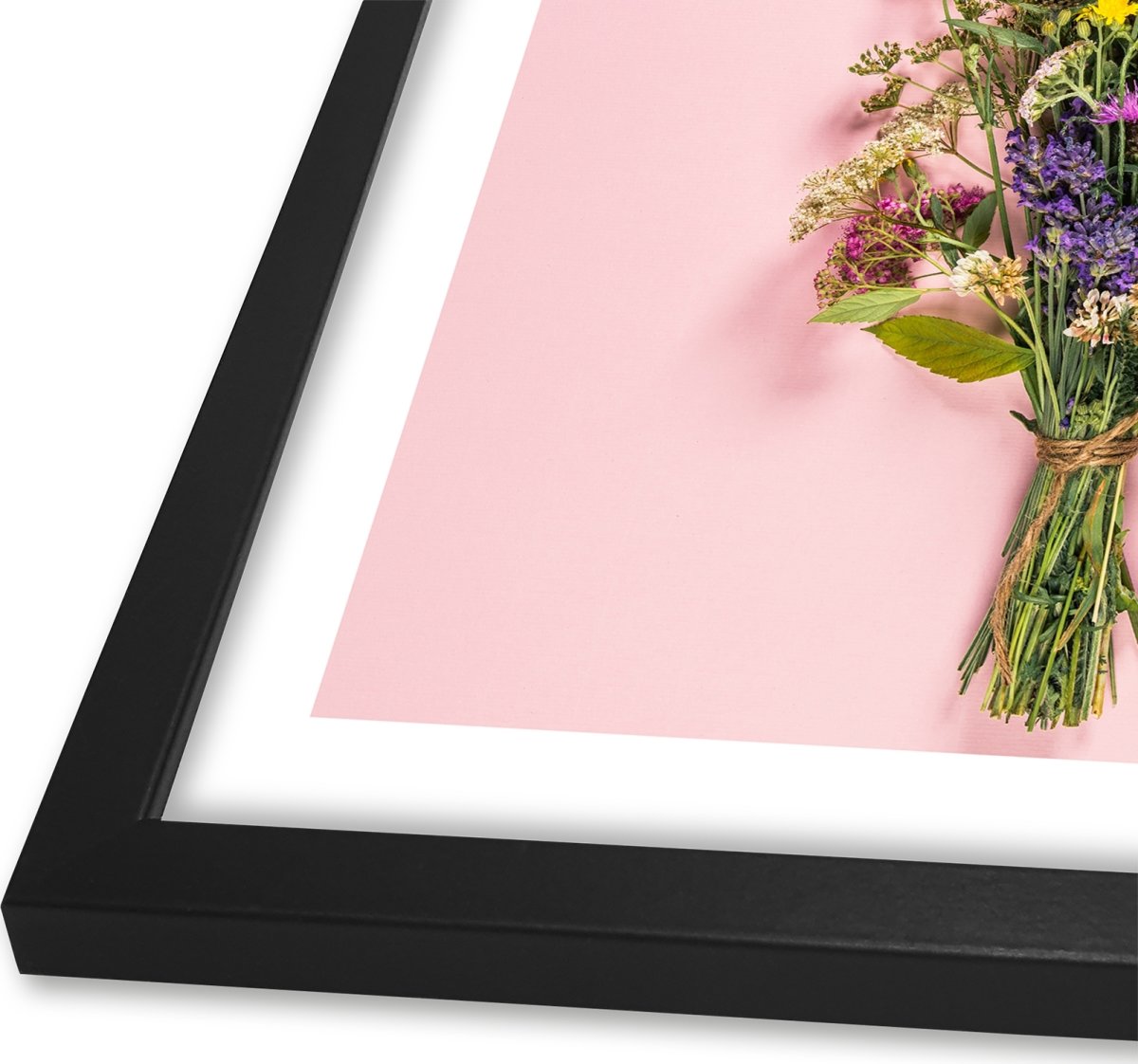 Plakat Colorful Bouquet, sort ramme, 50x50 cm