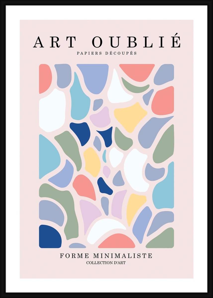 Plakat Art Oublié - Pastels, sort ramme, 50x70 cm
