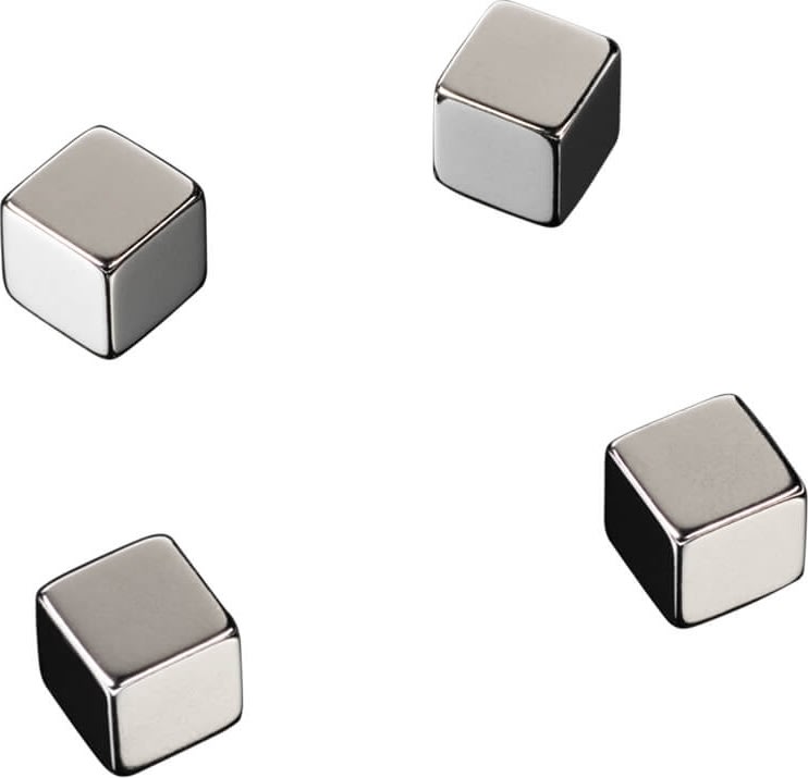 NAGA super stærke kube magneter, 4 stk., stål