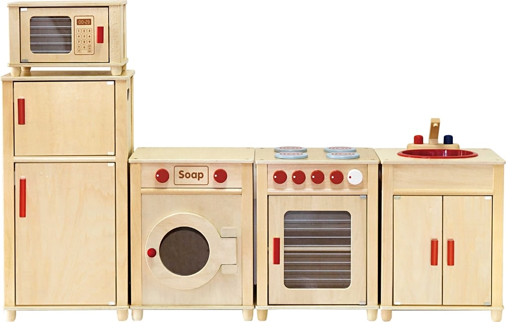 VIGA Fuldt Legekøkken med ovn, køleskab og vask