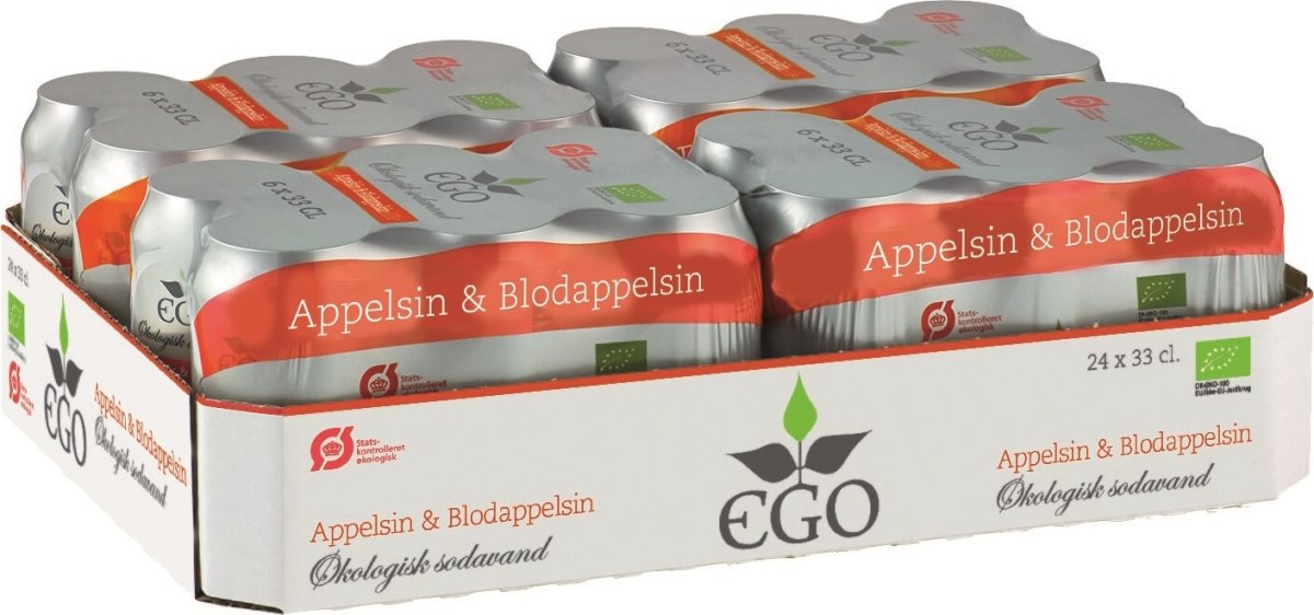 Ego økologisk sodavand Appelsin/Blodappelsin 33 cl