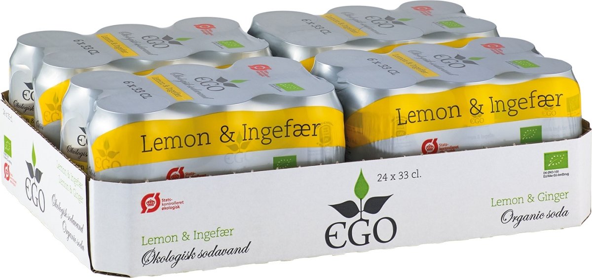 Ego økologisk sodavand Lemon/Ingefær 33 cl