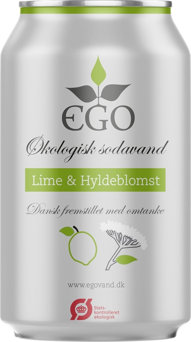 Ego økologisk sodavand Lime/Hyldeblomst 33 cl