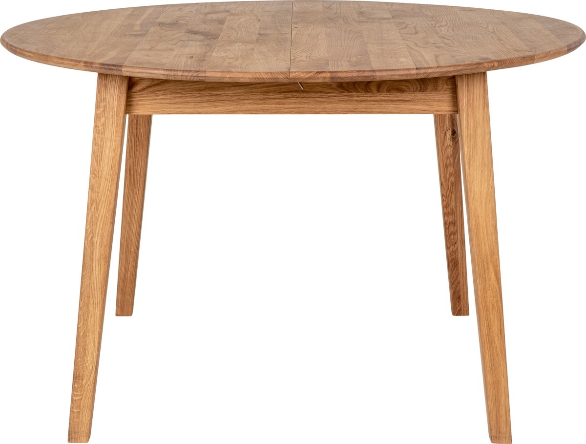 Metz Kantinebord, Ø118x118-158cm, olieret eg