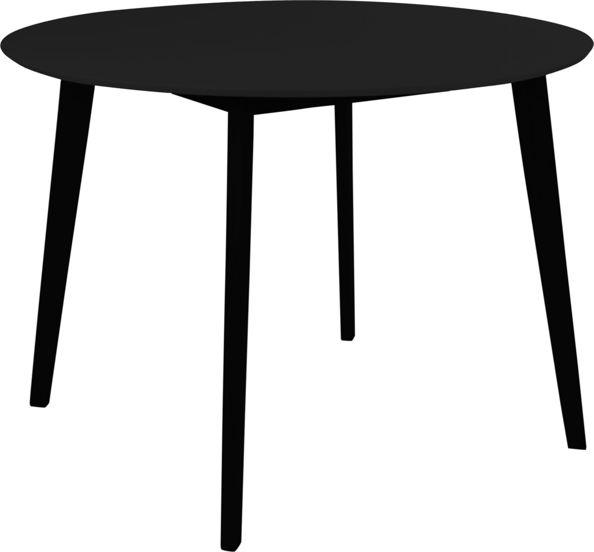 Vojens Spisebord, sort, Ø105x75 cm