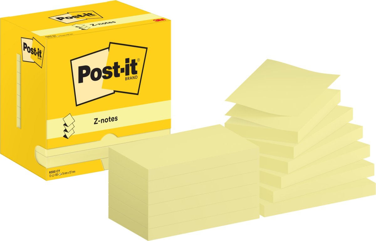 Post-it Z-Notes | 76x127 mm | Gul