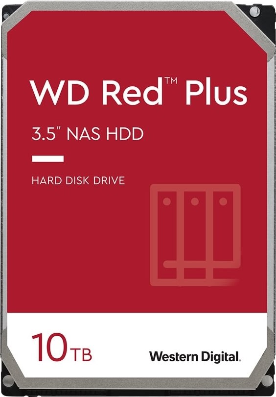 Western Digital Red Plus 3,5'' NAS-harddisk, 10TB