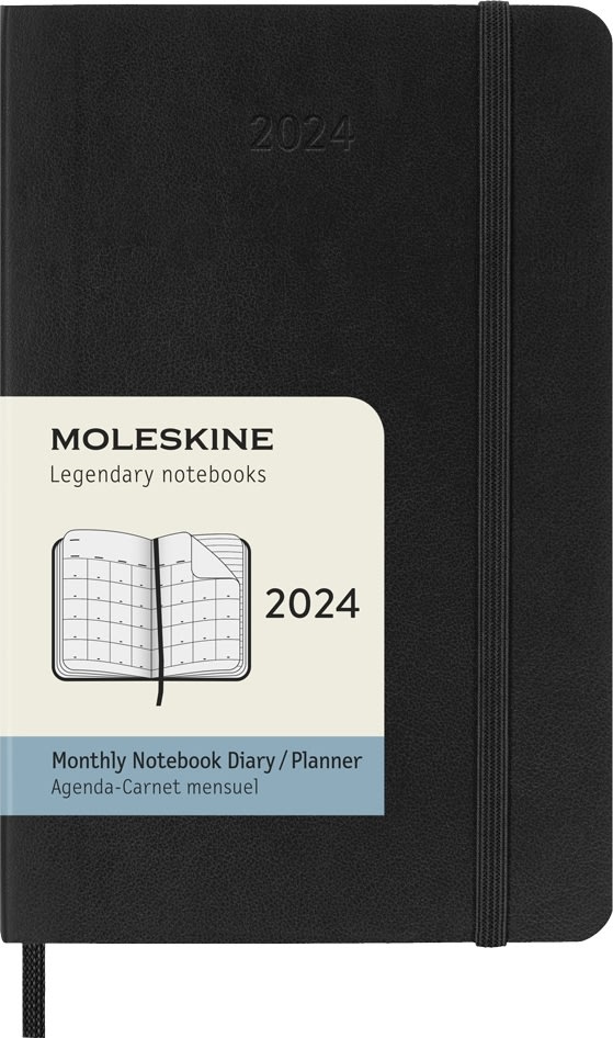 Moleskine 2024 Kalender S Pkt. Måned Sort Lomax