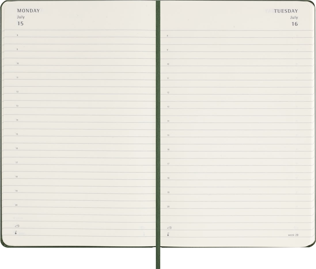 Moleskine 2024 Kalender H L Dag Grøn Lomax