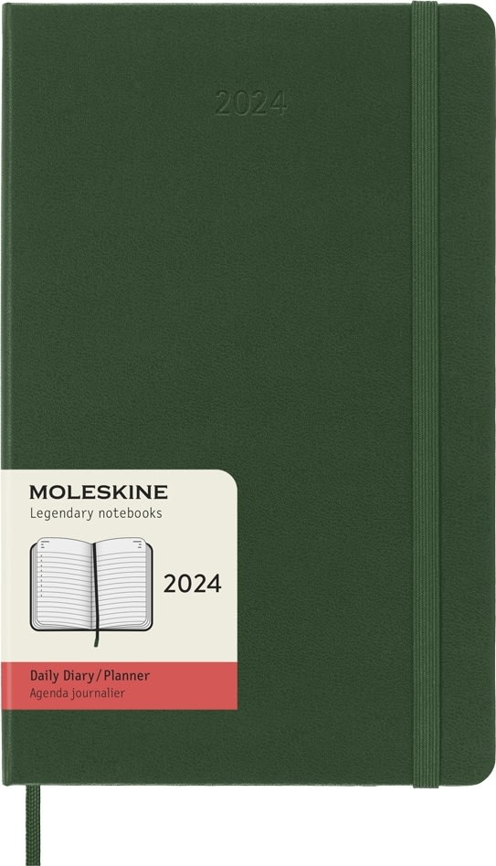 Moleskine 2024 Kalender H L Dag Grøn Lomax