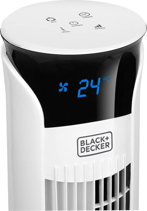 BLACK+DECKER Tårnventilator, 102cm, hvid
