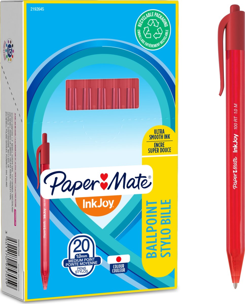 Paper Mate InkJoy 100 Kuglepen | Rød