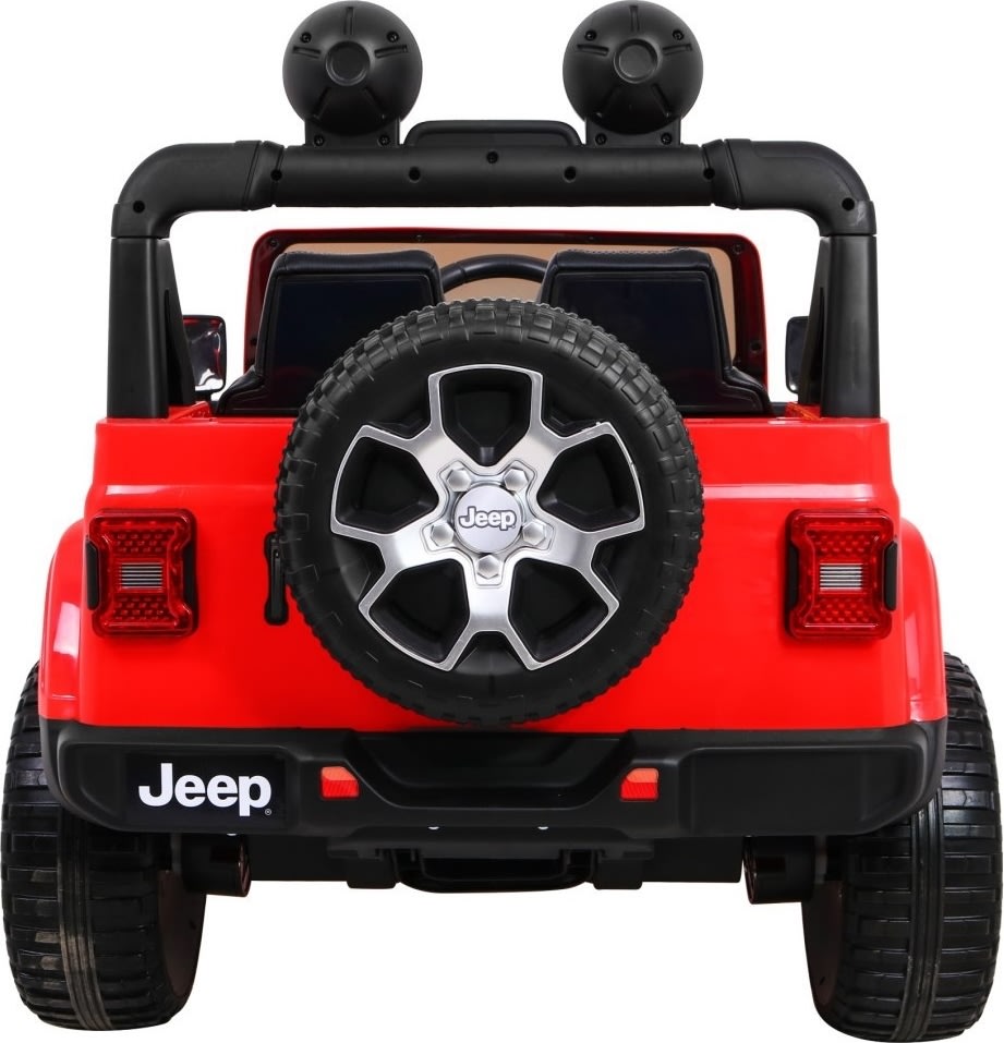 Elbil Jeep Wrangler Rubicon børnebil, rød