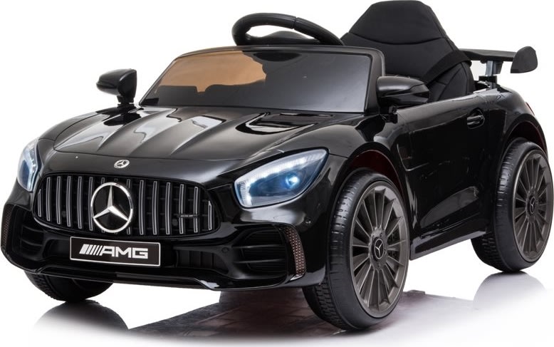 Elbil Mercedes AMG GTR børnebil, 12V, sort