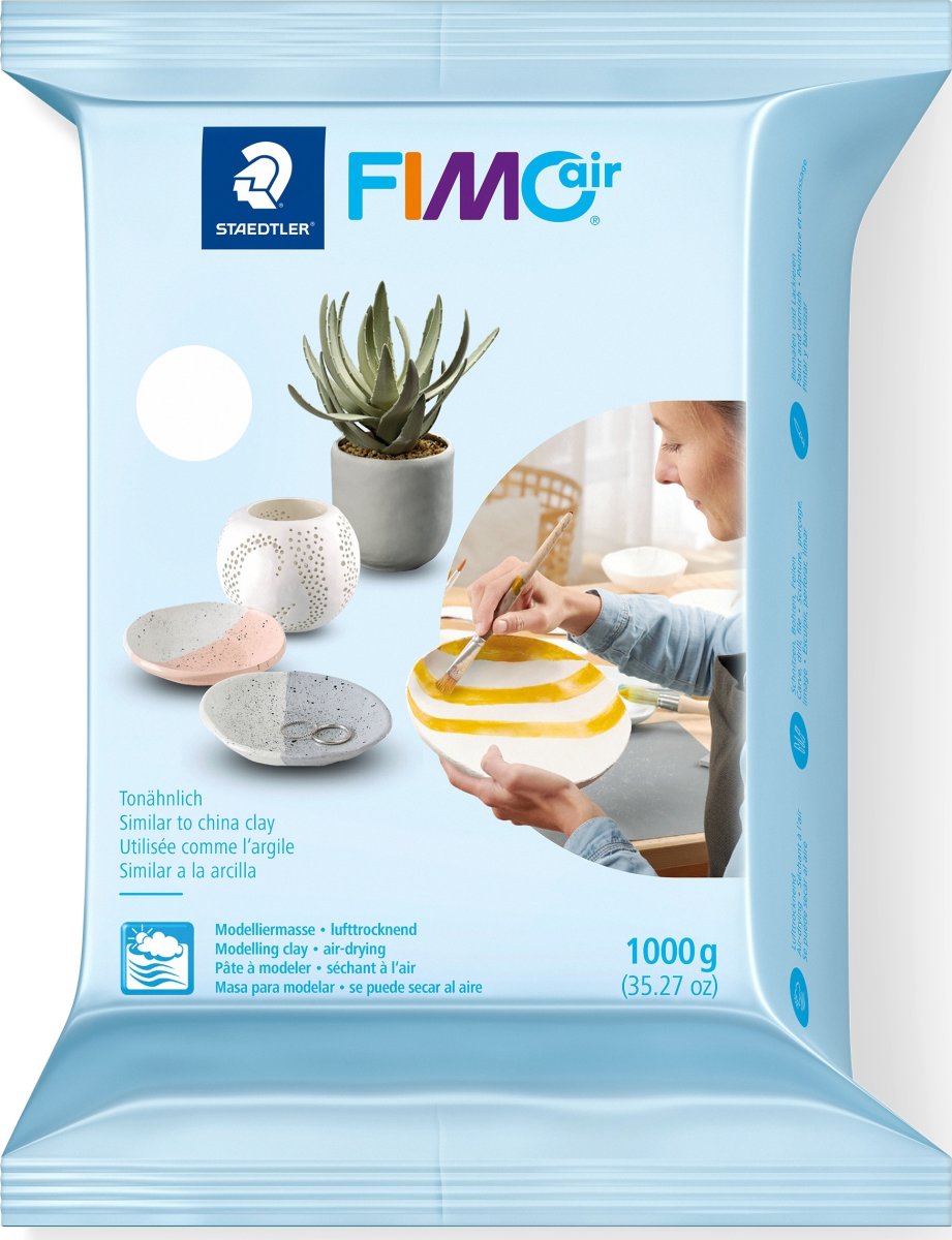 Fimo Air Ler, 1000g, hvid