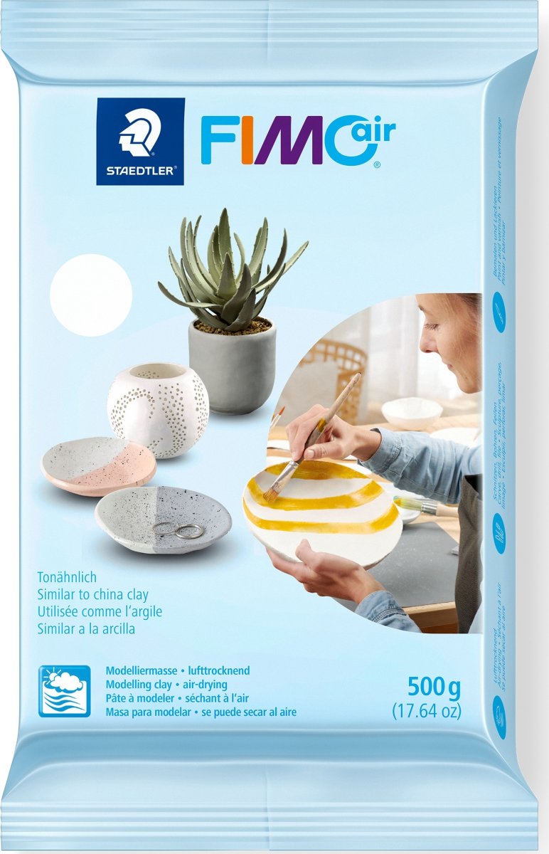 Fimo Air Ler, 500g, hvid