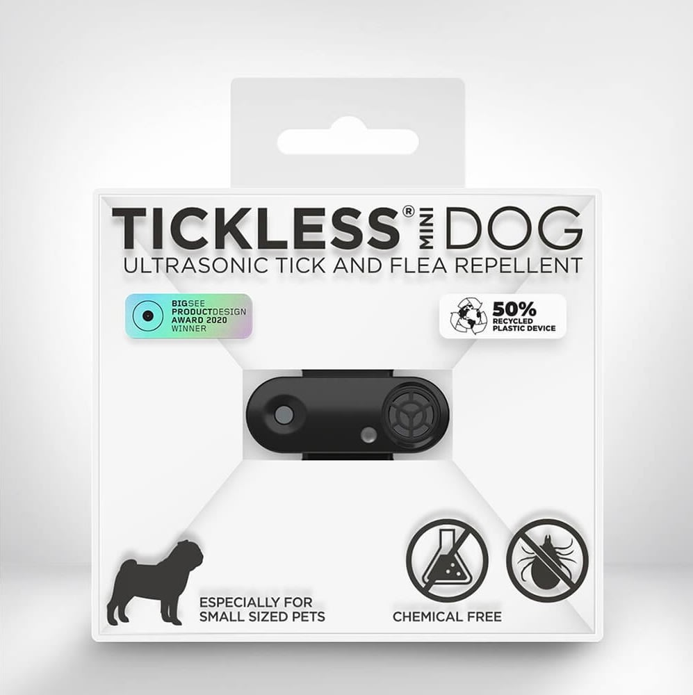Tickless Mini Hund Flåtbeskyttelse, sort