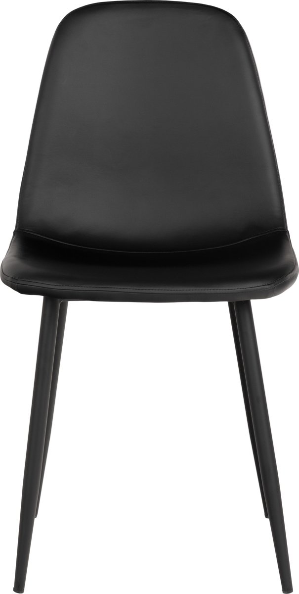 Stockholm spisebordsstol, sort kunstl. m/sorte ben