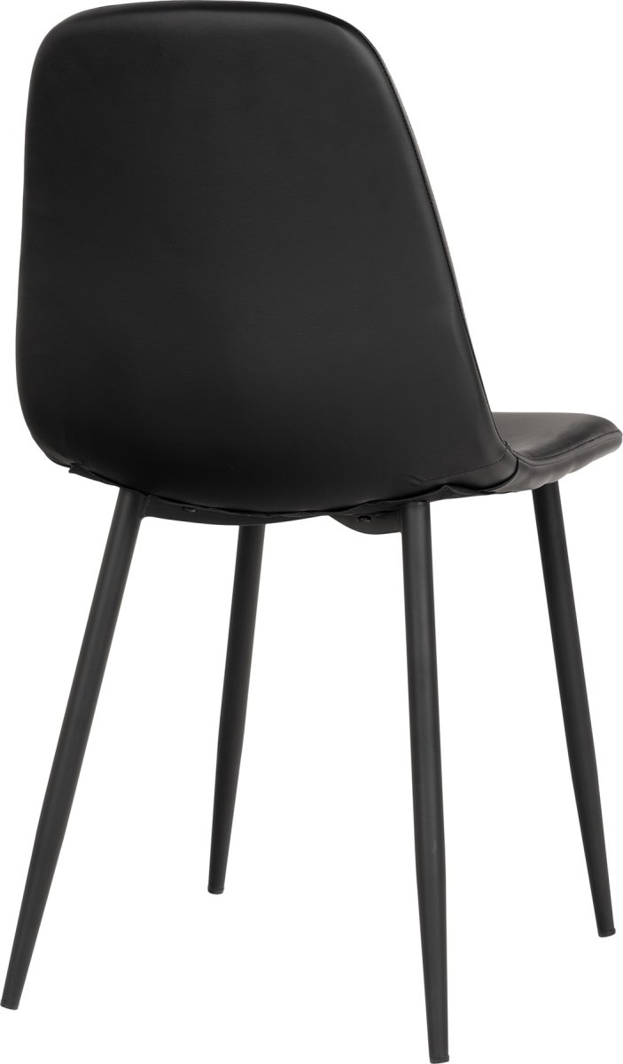 Stockholm spisebordsstol, sort kunstl. m/sorte ben