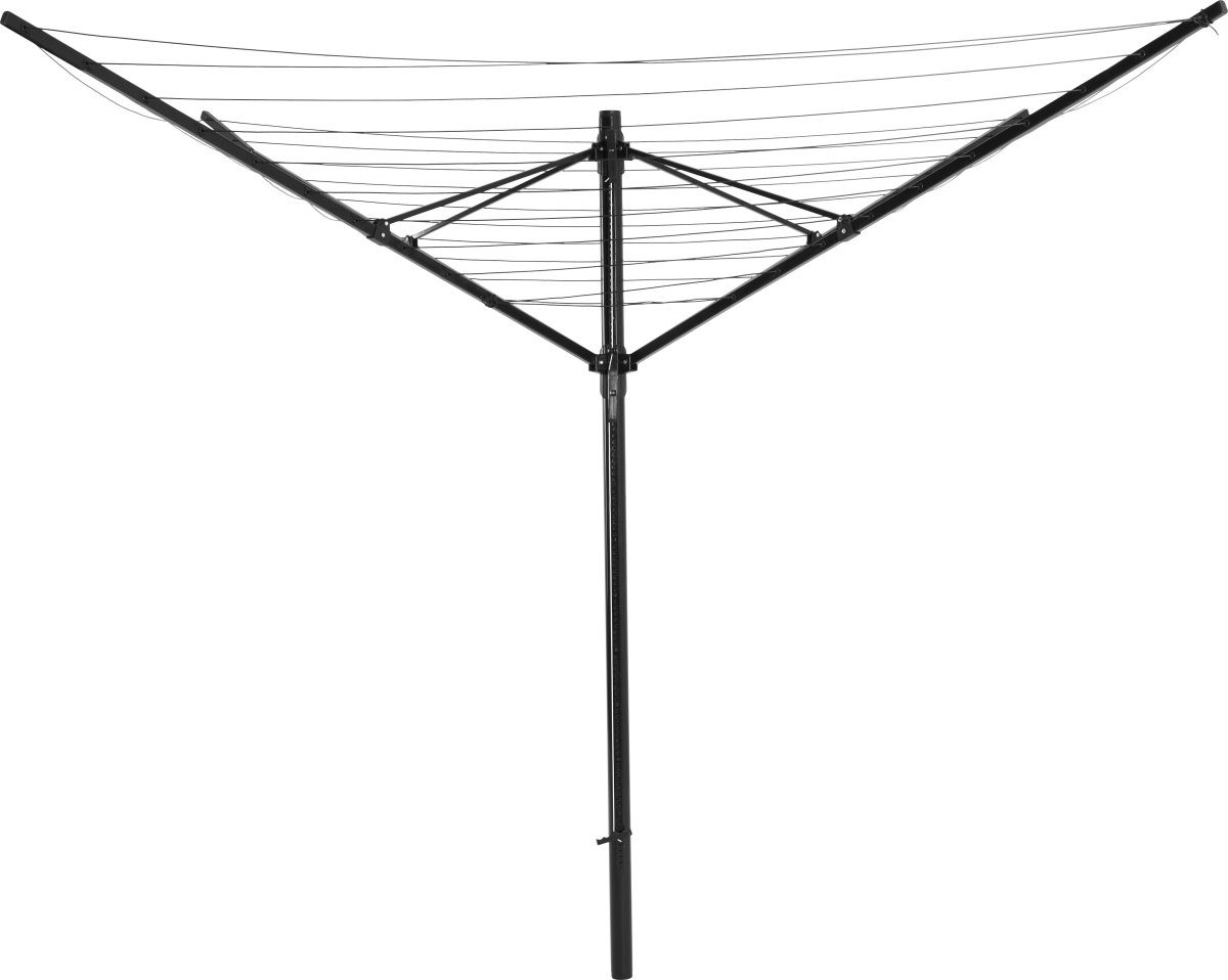 Tørrestativ, paraplymodel m/ 4 arme, sort