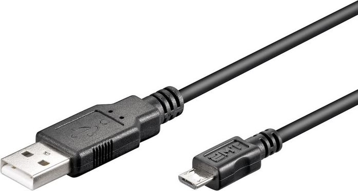 MicroConnect USB-A til USB-B mikro kabel, sort