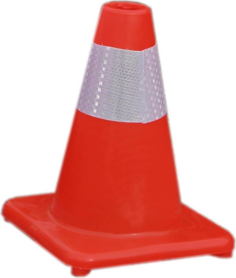 Trafik kegle i plast, 30 cm