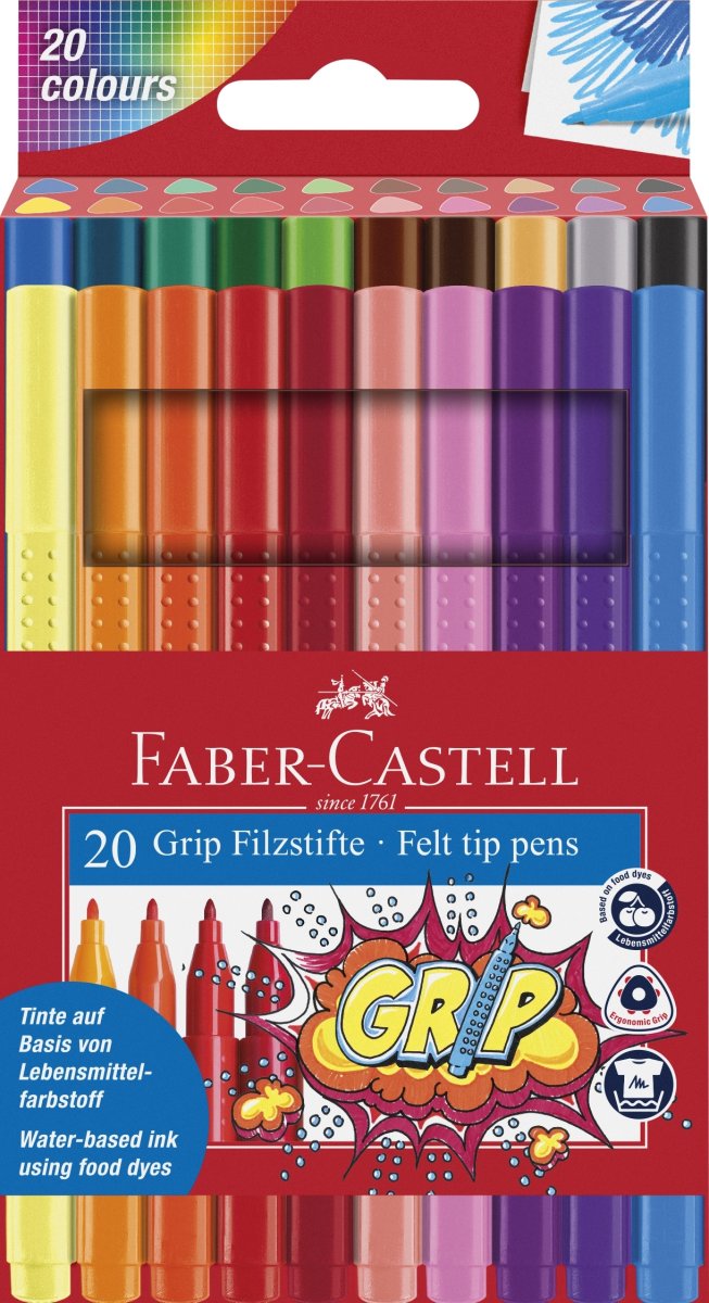 Faber-Castell Grip Tusser | 20 farver