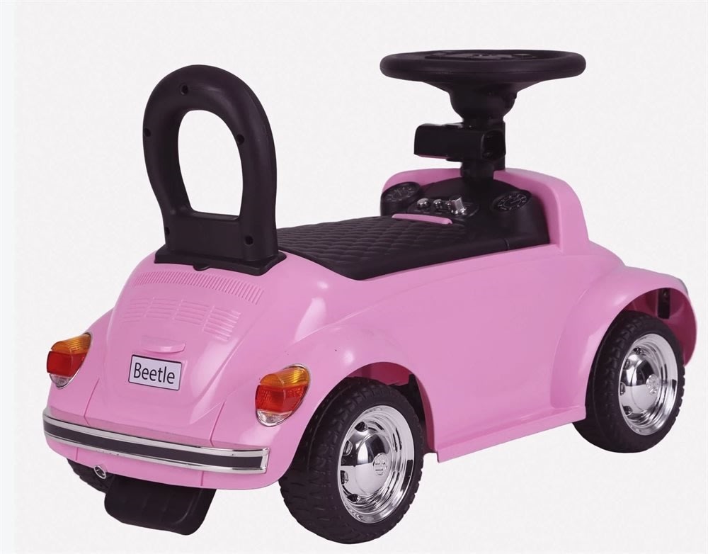 Gåbil VW Beetle til børn, lyserød
