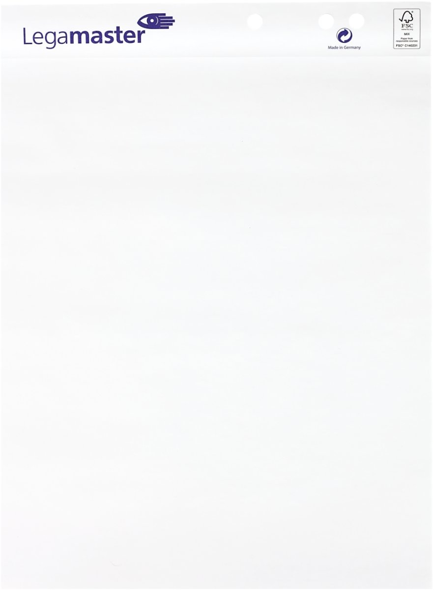 Legamaster Flipoverpapir, blank, 98x65 cm, 20 ark