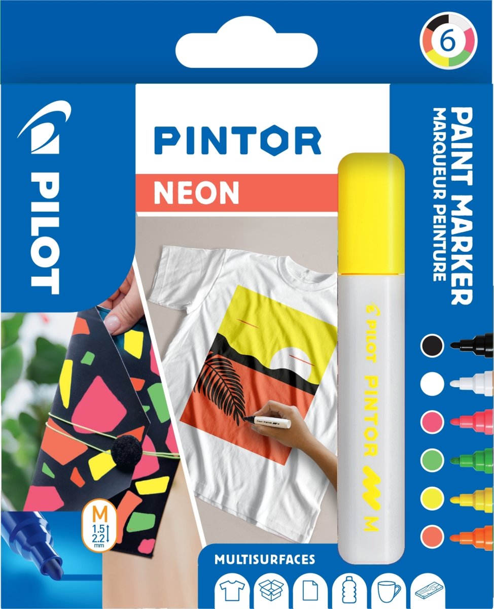 Pilot Pintor Marker | M | Neon | 6 farver