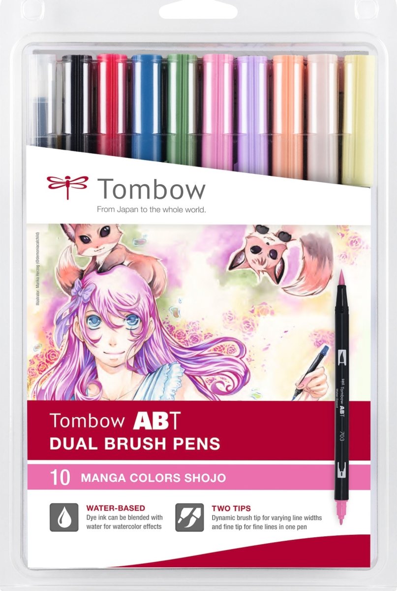 Tombow Dual Penseltusser | Manga Shojo | 10 stk.