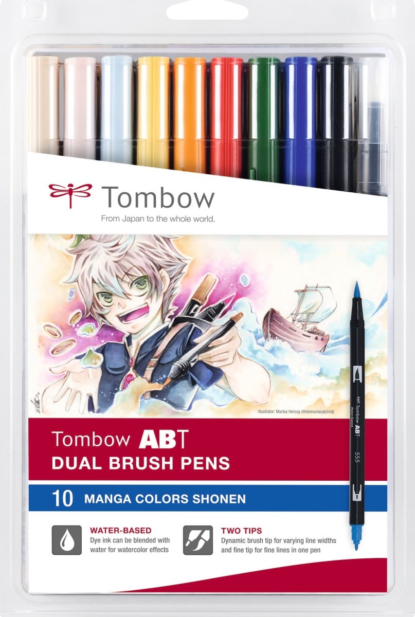 Tombow Dual Penseltusser | Manga Shonen | 10 stk.
