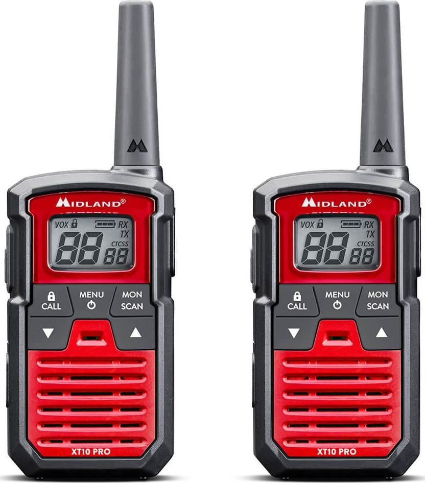 Midland XT10 Pro walkie talkie, rød