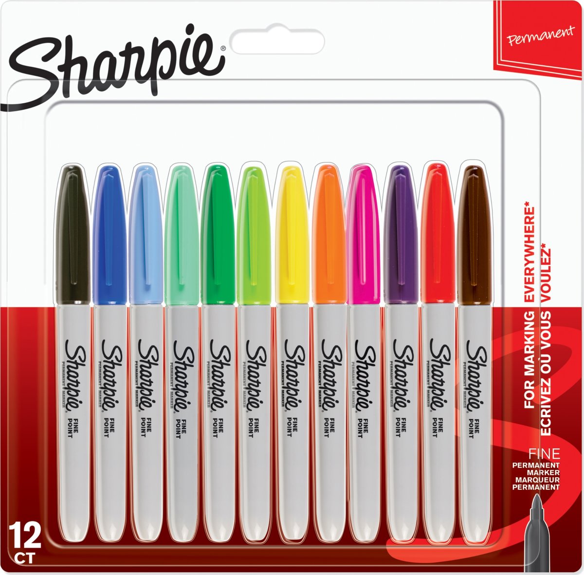 Sharpie Permanent Marker | F | 12 farver