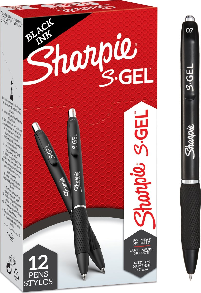 Sharpie S-Gel Rollerpen | Sort