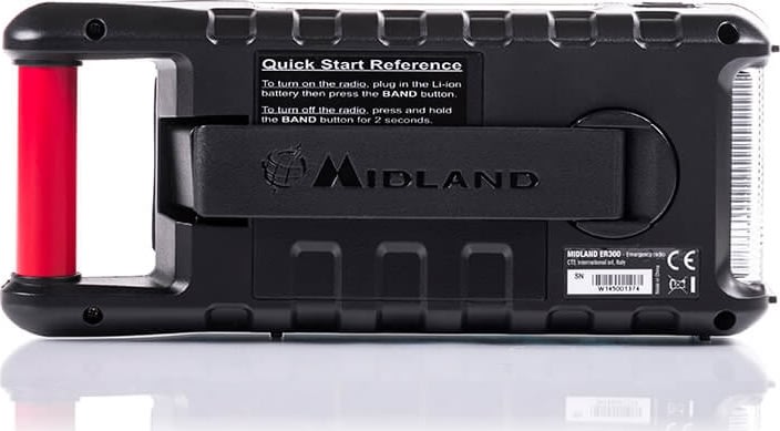 Midland ER300 nødradio/powerbank, rød