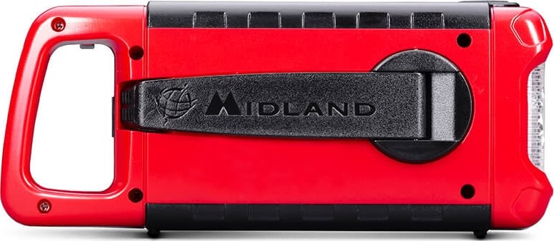 Midland ER200 nødradio/powerbank, rød