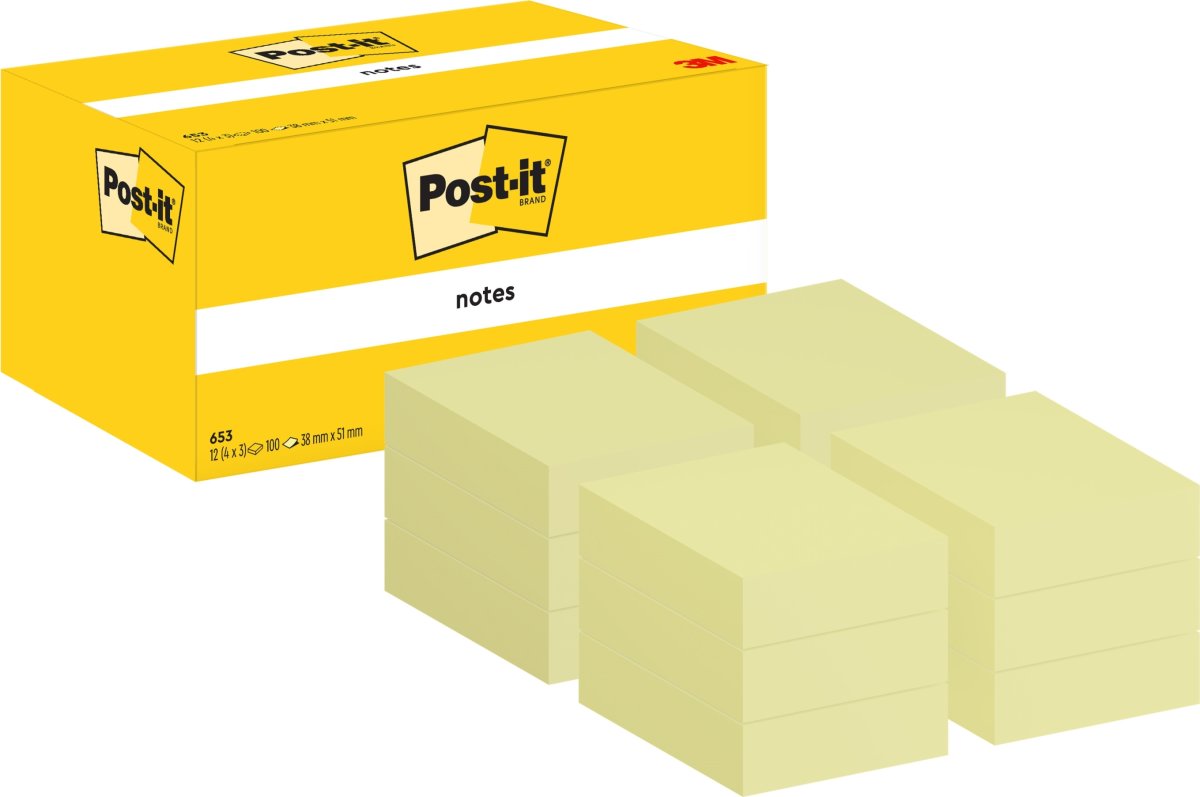 Post-it Notes | 38x51 mm | Gul